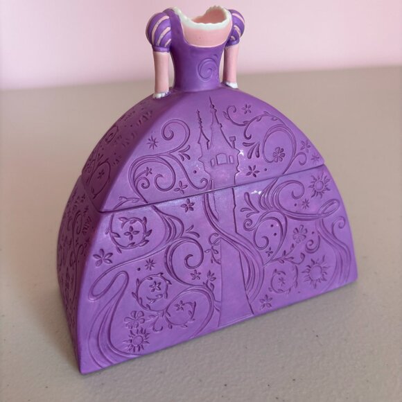 Disney Hallmark Princess Rapunzel Tangled Treasure Box Jewelry Box Ceramic - Picture 2 of 5